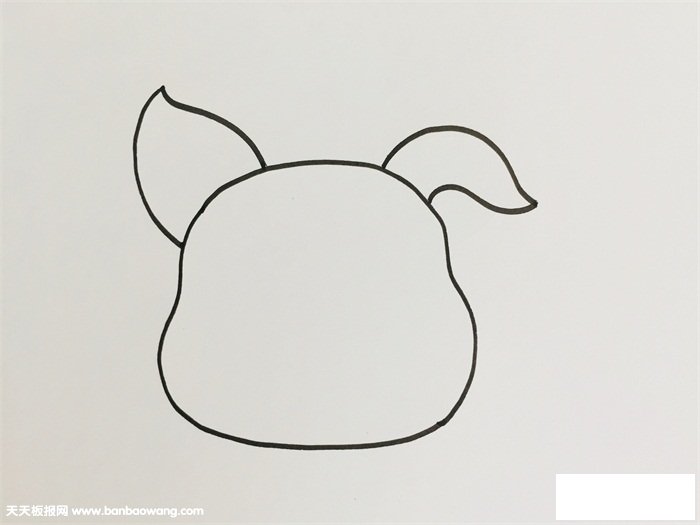 猪耳朵怎么画