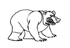 凶猛的大狗熊简笔画图片