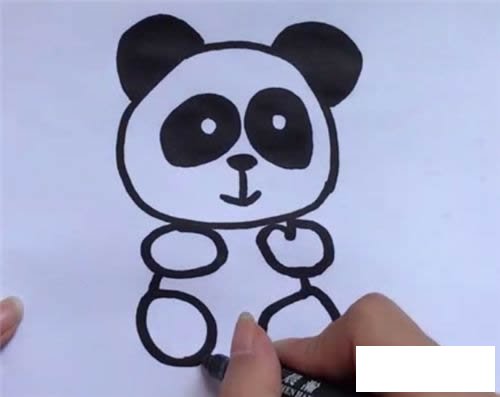 熊猫简笔画步骤图解