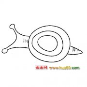 简笔画：休息的小蜗牛1