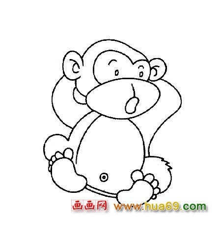 小猴子5(动物简笔画)