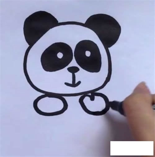 熊猫简笔画步骤图解