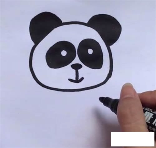 熊猫简笔画步骤图解