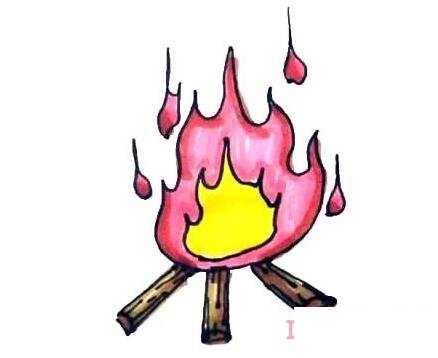 火堆怎么画简单 火堆简笔画图片