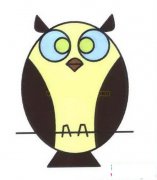 带颜色的猫头鹰简笔画图片大全