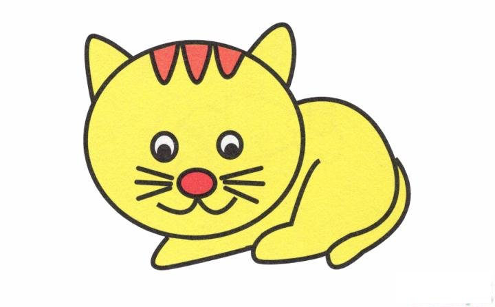 简笔画小花猫的具体步骤图示