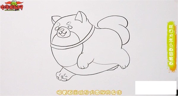 秋田犬怎么画简笔画