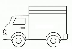 卡车简笔画图片 卡车的简单画法