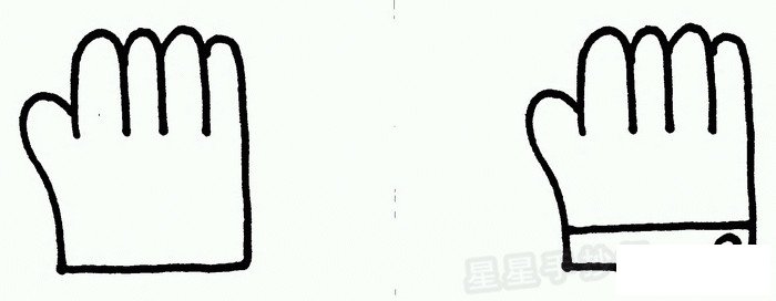 手套简笔画