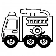 消防车交通工具简笔画步骤图片大全