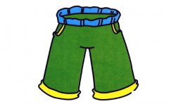 裤子简笔画彩色图片