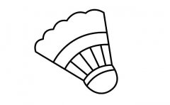 羽毛球球简笔画图片