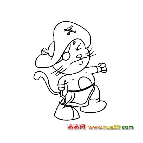 耍酷的小豹子(动物简笔画)