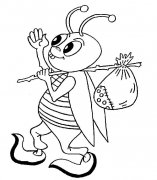 出行的卡通蚂蚁简笔画图片