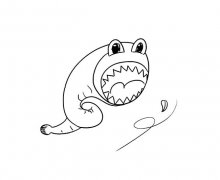 蚂蝗简笔画图片