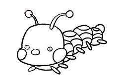 卡通可爱毛毛虫简笔画图片