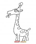 简笔画:漫步的长颈鹿4