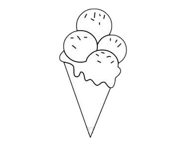 冰激凌球简笔画图片