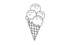 冰激凌球简笔画