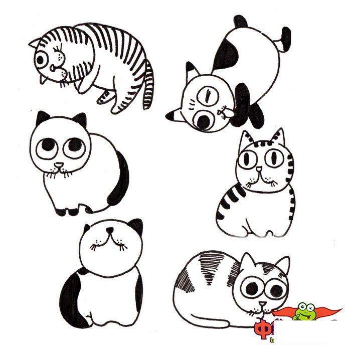 简单又漂亮小猫怎么画,小猫咪简笔画图片大全