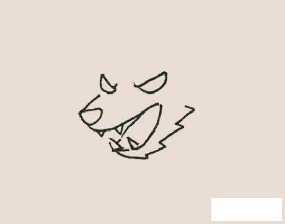 凶狠的狼简笔画