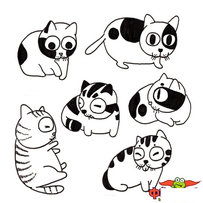 简单又漂亮小猫怎么画,小猫咪简笔画图片大全