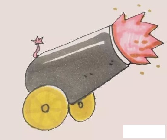 大炮简笔画