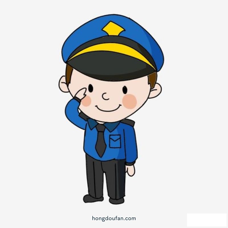 我的梦想是当一名警察!警察叔叔简笔画大全 简笔画 第4张-红豆饭小学生简笔画大全 我的梦想是当一名警察!警察叔叔简笔画大全 简笔画 第4张