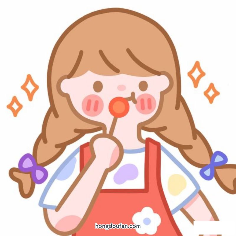 吃棒棒糖的女生！女生简笔画大全 简笔画 第1张