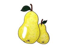 带颜色的梨简笔画步骤教程