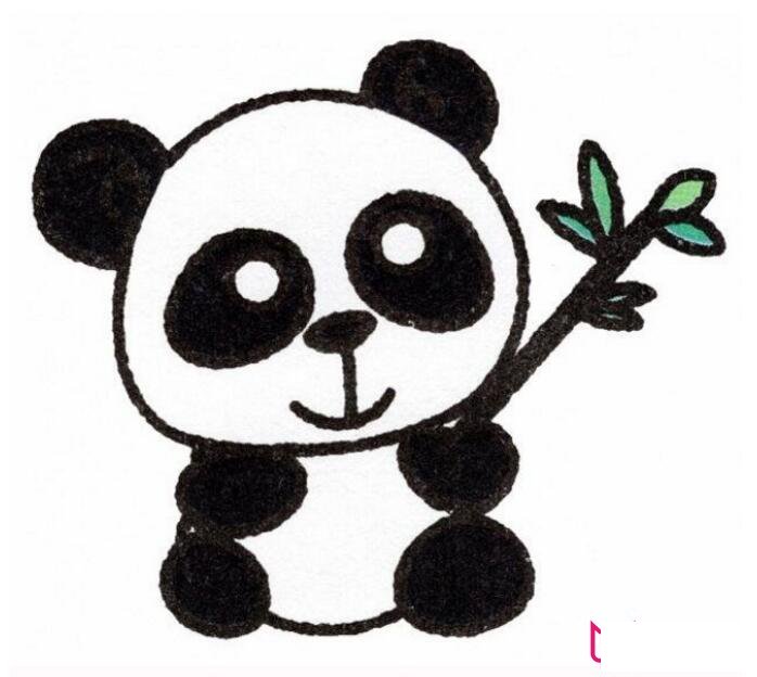 简单的大熊猫简笔画图片,可爱的大熊猫