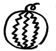 教你画西瓜简笔画