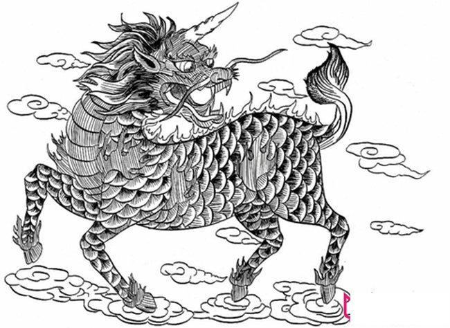 麒麟简笔画图片