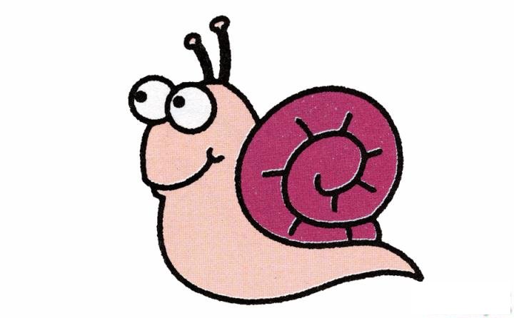 简笔画蜗牛的具体步骤图示