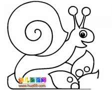 小蜗牛的简笔画4