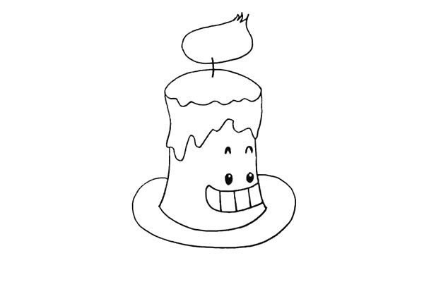 卡通蜡烛简笔画