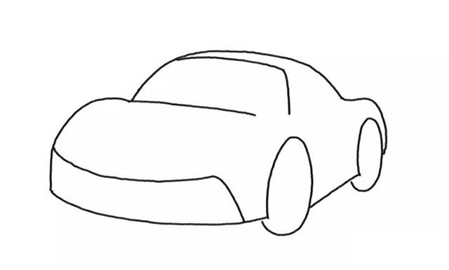 超级跑车简笔画