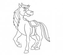 可爱的卡通小马简笔画图片