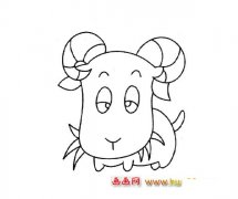 简笔画：一只可爱的小羊