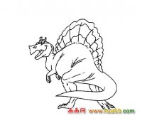简笔画【凶恶的恐龙】3