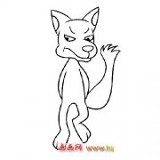 骄傲的大灰狼（简笔画）2