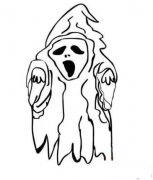 怎么画万圣节鬼简笔画的教程