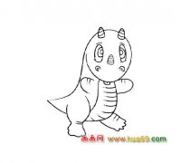 可爱的小恐龙(简笔画)1