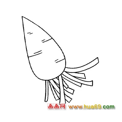 好吃的萝卜(简笔画)1