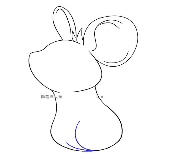 可爱的小老鼠简笔画步骤图片