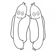 一步步教你画热狗简笔画教程