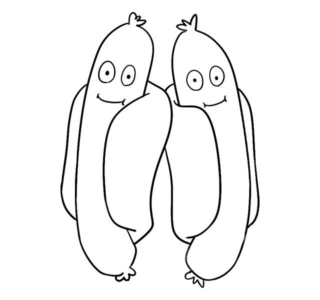 热狗简笔画