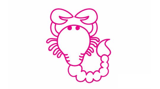 蝎子简笔画完成图