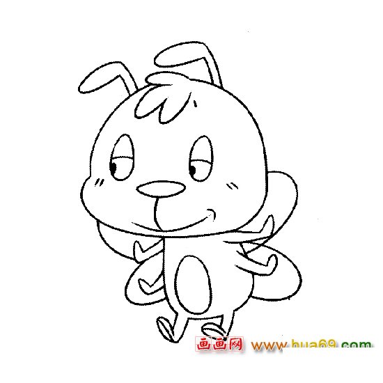 做游戏的蜜蜂简笔画