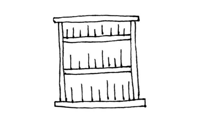 书架简笔画步骤图